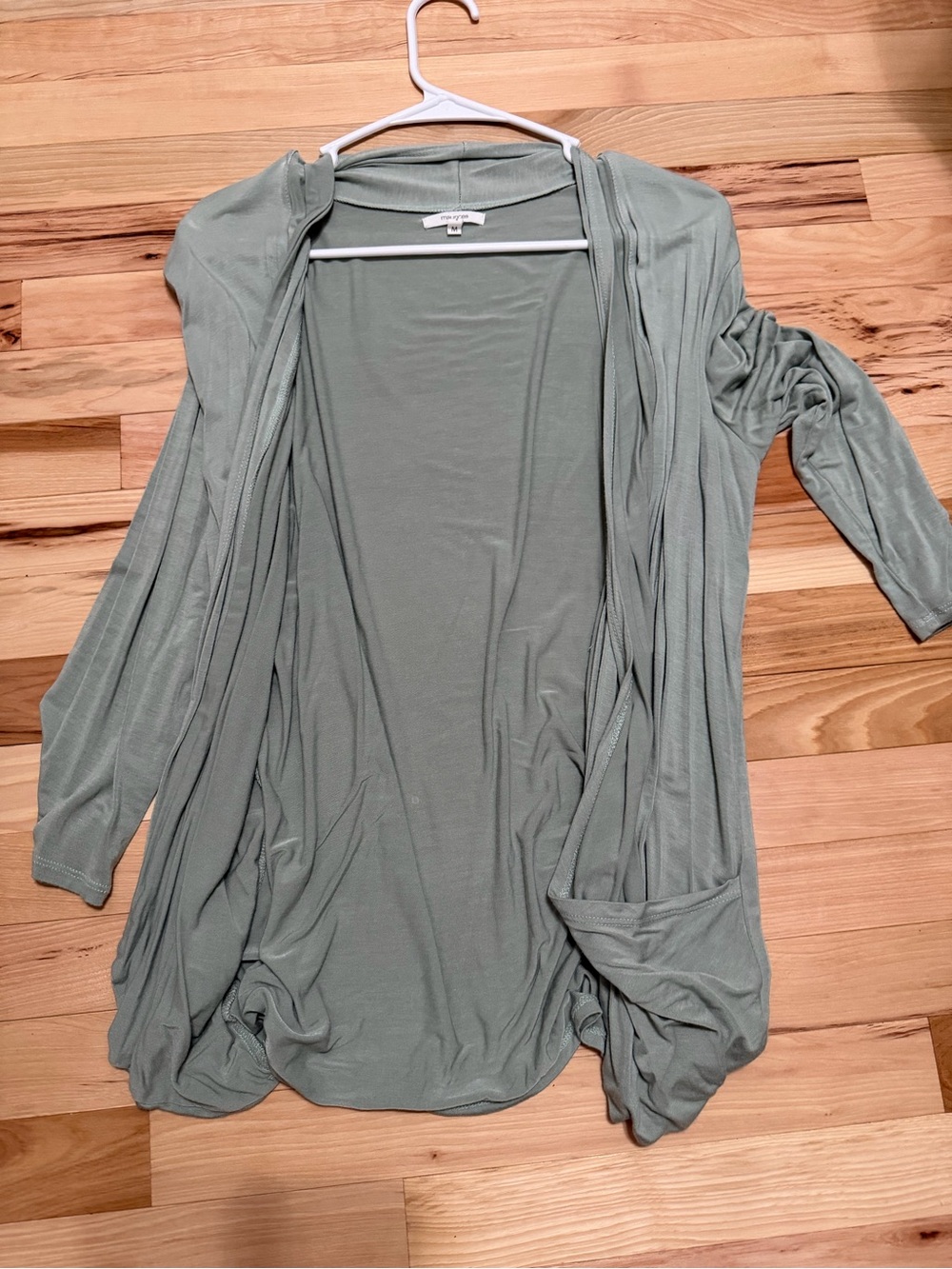 Maurices Sage Green Open Front Lightweight Cardigan Sz. Medium